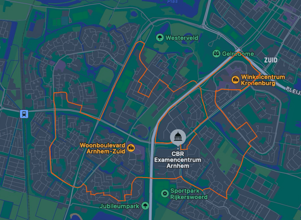 Examenroute Arnhem.